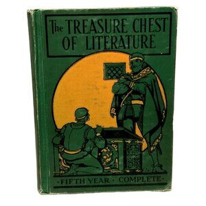 Vtg 1935 The Treasure Chest of Literature 5th Year Complete Charles Eichel